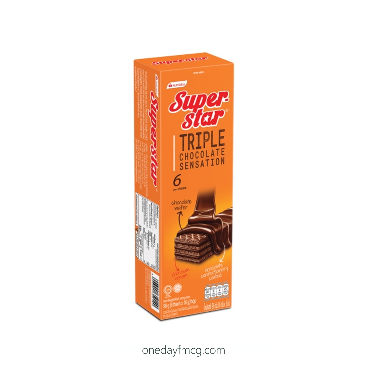 Superstar Wafer Coated And Filled With Chocolate Cream 96g